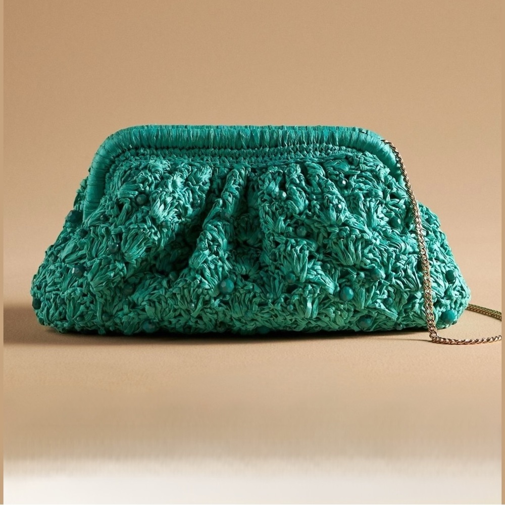 Anthropologie Frankie Clutch | Rafia Edition | One Size | NWT